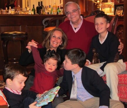 Dr. Camilo Barcenas with his wife and grandchildren.