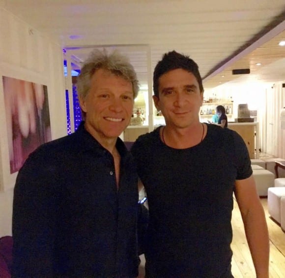 Bon Jovi in Havana with Cuban pop-rock artist David Blanco. Photo: FB of D.B.