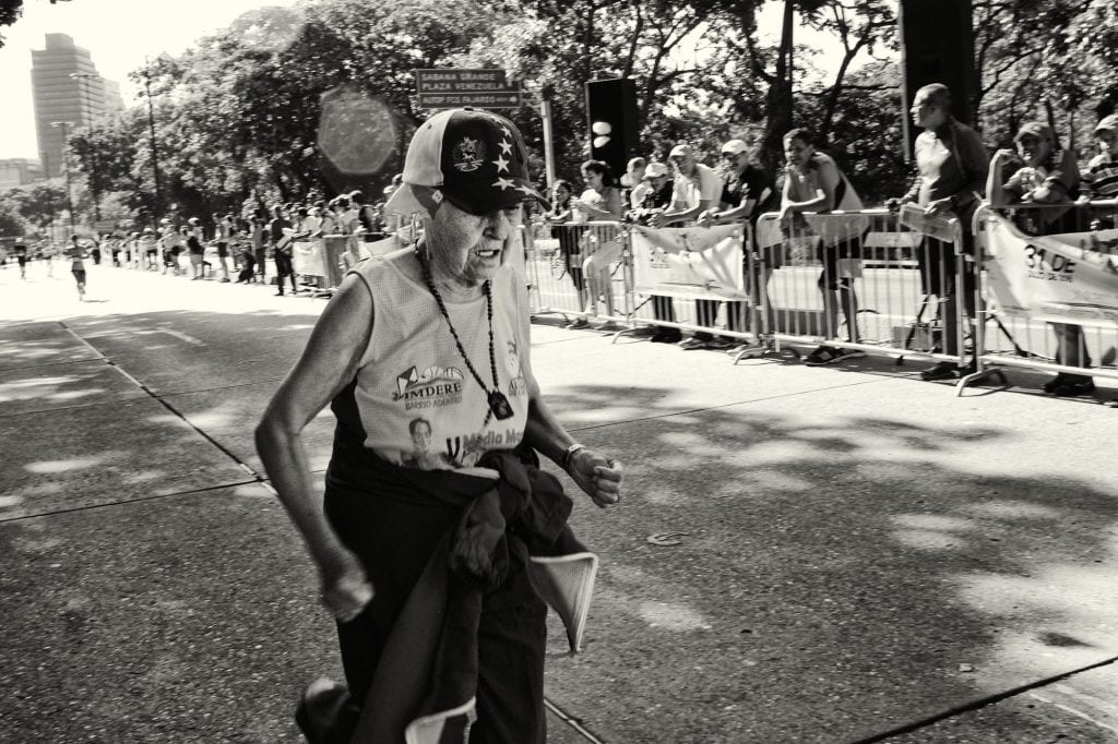 Teresa in the Simon Bolivar Half Marathon in Caracas.