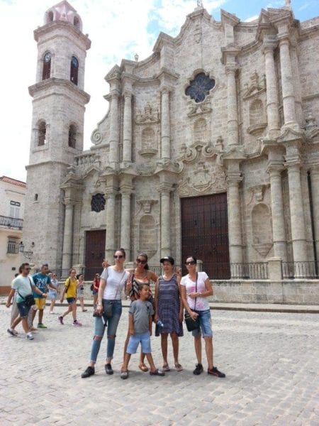 Con mi familia en La Habana Vieja