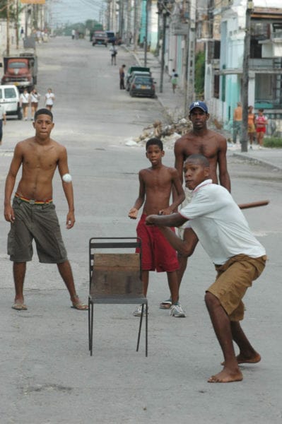 Baseball in the street. Photo: Angel Yu