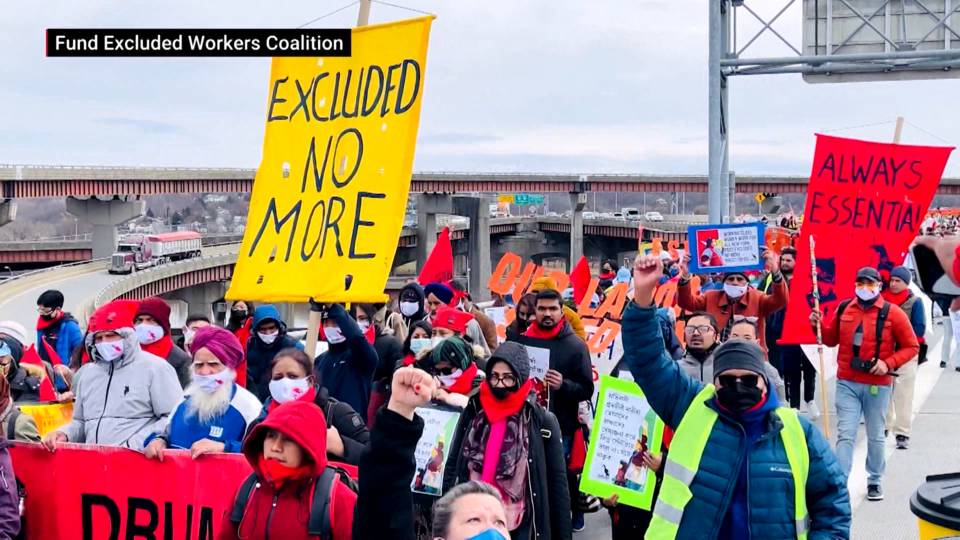 Protesters Demand New York Lawmakers Fund Immigrant Workers Excluded ...