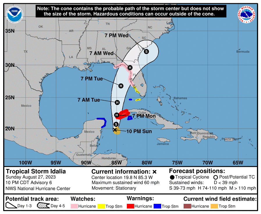 Soon To Be Hurricane Idalia Threatens Far Western Cuba - Havana Times